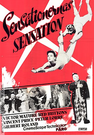 Sensationernas sensation 1959 poster Victor Mature Red Buttons Rhonda Fleming Peter Lorre Joseph M Newman Cirkus