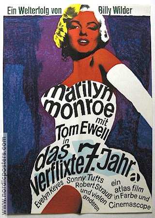 The Seven Year Itch 1955 poster Marilyn Monroe Tom Ewell Billy Wilder Konstaffischer
