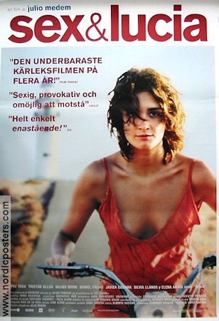 Sex och Lucia 2001 poster Julio Medem Paz Vega Motorcyklar Spanien