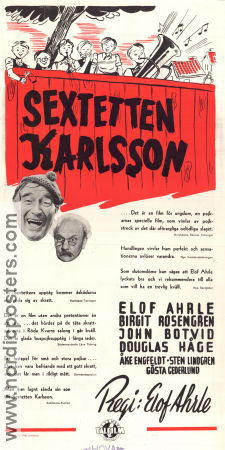 Sextetten Karlsson 1945 poster John Botvid Birgit Rosengren Elof Ahrle Barn