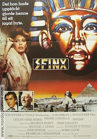 Sfinx 1981 poster Lesley-Anne Down Frank Langella John Gielgud