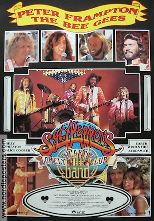 Sgt Pepper´s Lonely Hearts Club Band 1978 poster Peter Frampton Bee Gees Beatles Billy Preston Robert Stigwood Rock och pop Musikaler