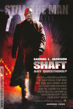 Shaft 2000 poster Samuel L Jackson Vanessa Williams Christian Bale John Singleton Poliser
