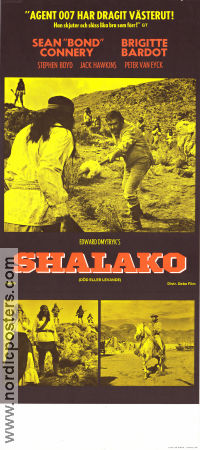 Shalako 1968 poster Sean Connery Brigitte Bardot Stephen Boyd Edward Dmytryk Berg