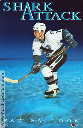Shark Attack 1992 affisch Pat Falloon Hitta mer: NHL Vintersport