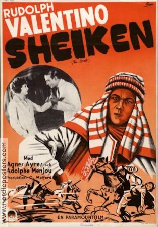 Shejken 1921 poster Rudolph Valentino