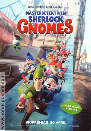 Sherlock Gnomes 2018 poster Kelly Asbury John Stevenson Animerat