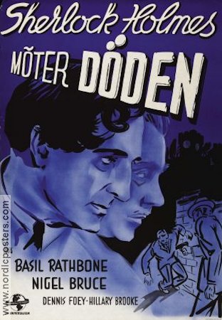 Sherlock Holmes möter döden 1943 poster Basil Rathbone Nigel Bruce Hitta mer: Sherlock Holmes