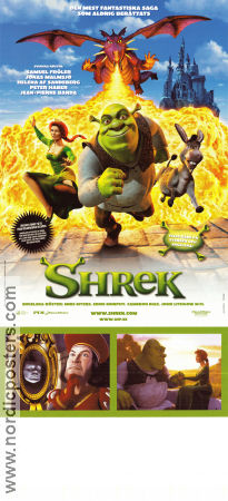 Shrek 2001 poster Mike Myers Andrew Adamson Filmbolag: Dreamworks Animation Animerat