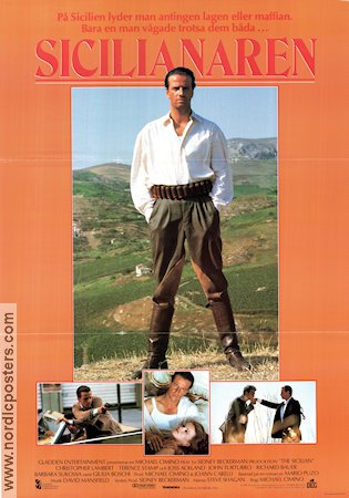 Sicilianaren 1987 poster Christopher Lambert Terence Stamp Joss Ackland Michael Cimino