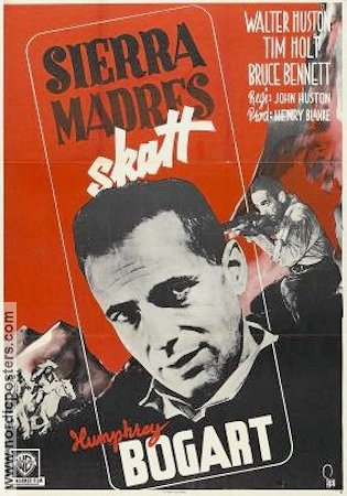 Sierra Madres skatt 1948 poster Humphrey Bogart Walter Huston Tim Holt John Huston