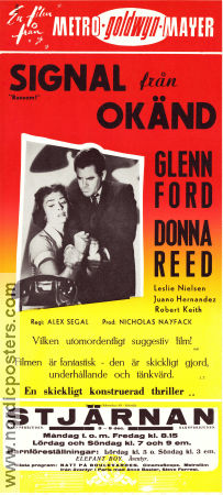 Signal från okänd 1956 poster Glenn Ford Donna Reed Leslie Nielsen Alex Segal