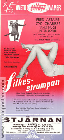 Silkesstrumpan 1957 poster Fred Astaire Cyd Charisse Musikaler