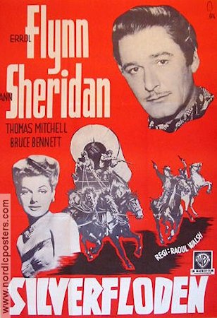 Silverfloden 1948 poster Errol Flynn Ann Sheridan Thomas Mitchell Raoul Walsh