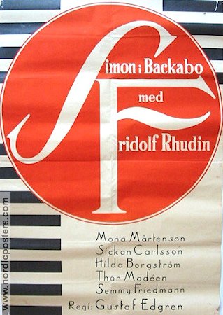 Simon i Backabo 1934 poster Fridolf Rhudin Weyler Hildebrand Thor Modéen Gustaf Edgren