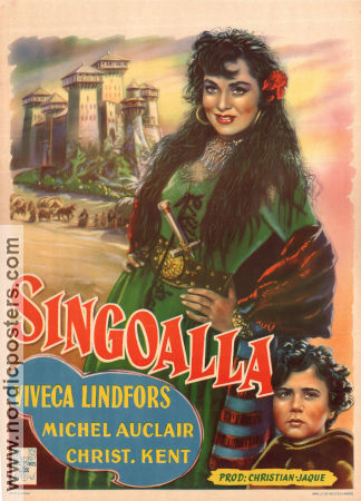 Singoalla 1949 poster Viveca Lindfors Alf Kjellin Edvin Adolphson Christian-Jaque Text: Viktor Rydberg