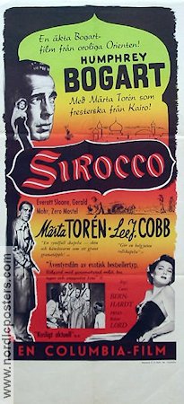 Sirocco 1951 poster Humphrey Bogart Lee J Cobb Märta Torén Curtis Bernhardt Film Noir