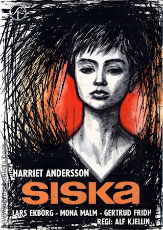 Siska 1962 poster Harriet Andersson Lars Ekborg Konstaffischer
