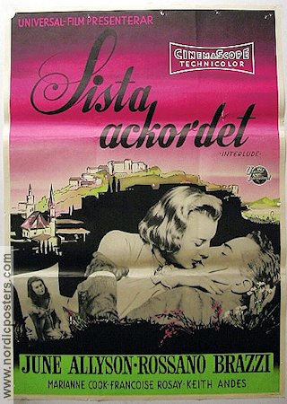 Sista ackordet 1957 poster June Allyson Rossano Brazzi Douglas Sirk