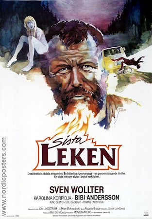 Sista leken 1984 poster Sven Wollter Bibi Andersson