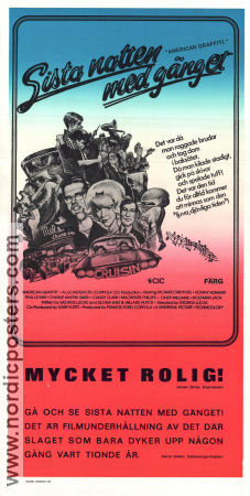 Sista natten med gänget 1973 poster Richard Dreyfuss Ron Howard Harrison Ford Wolfman Jack George Lucas Rock och pop Kultfilmer