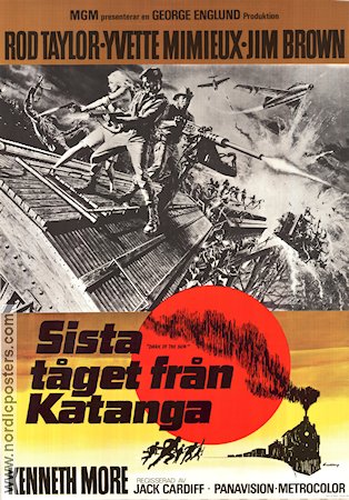 Sista tåget från Katanga 1968 poster Rod Taylor Yvette Mimieux Jim Brown Peter Carsten Jack Cardiff Hitta mer: Africa Tåg Broar