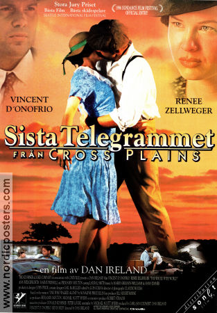 Sista telegrammet från Cross Plains 1996 poster Vincent D´Onofrio Renée Zellweger Ann Wedgeworth Dan Ireland