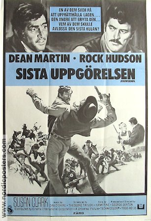 Sista uppgörelsen 1973 poster Dean Martin Rock Hudson Susan Clark George Seaton