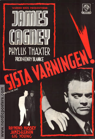 Sista varningen 1951 poster James Cagney Gordon Douglas