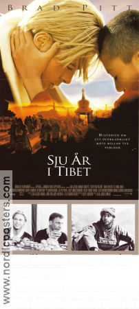 Sju år i Tibet 1997 poster Brad Pitt Jean-Jacques Annaud Asien Religion