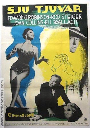 Sju tjuvar 1960 poster Edward G Robinson Joan Collins