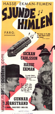 Sjunde himlen 1956 poster Sickan Carlsson Gunnar Björnstrand Hasse Ekman Resor