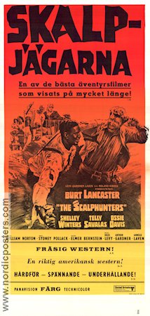 Skalpjägarna 1968 poster Burt Lancaster Shelley Winters Telly Savalas Sydney Pollack