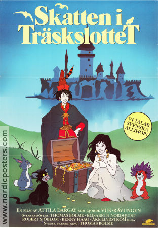 Skatten i träskslottet 1985 poster Andras Kern Attila Dargay Animerat Filmen från: Hungary