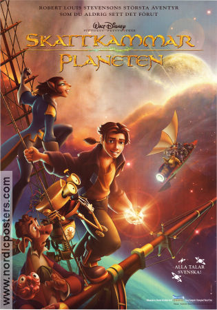 Skattkammarplaneten 2002 poster Joseph Gordon-Levitt Ron Clements Animerat