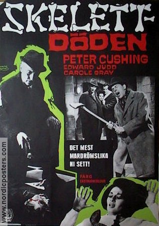 Skelettdöden 1966 poster Peter Cushing