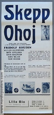 Skepp ohoj 1931 poster Fridolf Rhudin Thor Modéen