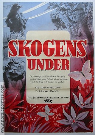 Skogens under 1959 poster Alberto Ancilotto Dokumentärer