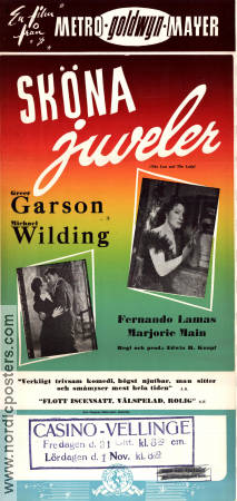 Sköna juveler 1951 poster Greer Garson Michael Wilding Edwin H Knopf