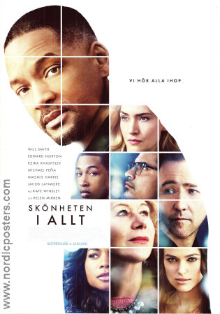 Skönheten i allt 2016 poster Will Smith Edward Norton Kate Winslet David Frankel