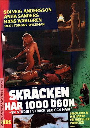 Skräcken har 1000 ögon 1969 poster Solveig Andersson Anita Sanders Hans Wahlgren Torgny Wickman Kultfilmer