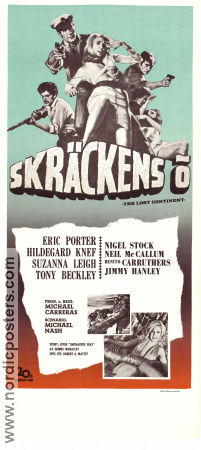 Skräckens ö 1968 poster Eric Porter Hildegard Knef Michael Carreras Filmbolag: Hammer Films