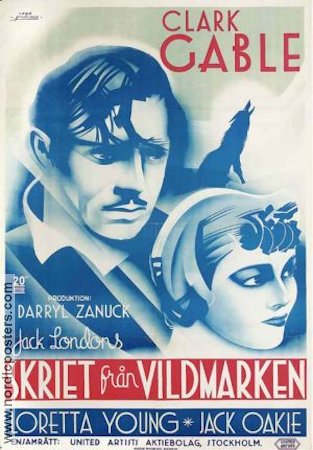 Skriet från vildmarken 1935 poster Clark Gable Loretta Young