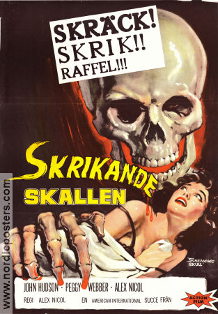 Skrikande skallen 1958 poster John Hudson Peggy Webber Russ Conway Alex Nicol