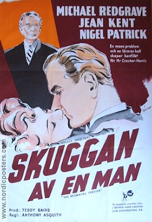 Skuggan av en man 1951 poster Michael Redgrave Jean Kent Nigel Patrick Anthony Asquith