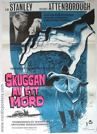 Skuggan av ett mord 1964 poster Kim Stanley Richard Attenborough Margaret Lacey Bryan Forbes