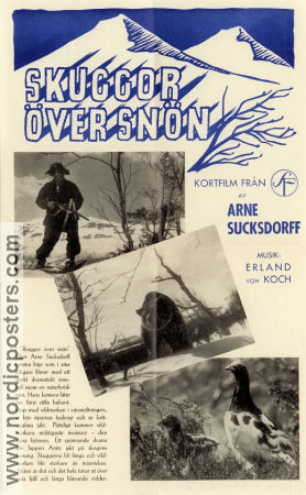 Skuggor över snön 1945 poster Arne Sucksdorff Dokumentärer