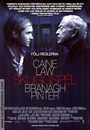 Skuggspel 2007 poster Michael Caine Jude Law Harold Pinter Kenneth Branagh