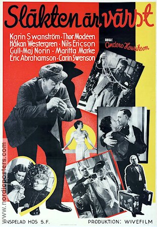 Släkten är värst 1936 poster Thor Modéen Karin Swanström Anders Henrikson