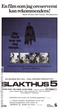 Slakthus 5 1972 poster Michael Sacks Ron Leibman Eugene Roche George Roy Hill Text: Kurt Vonnegut